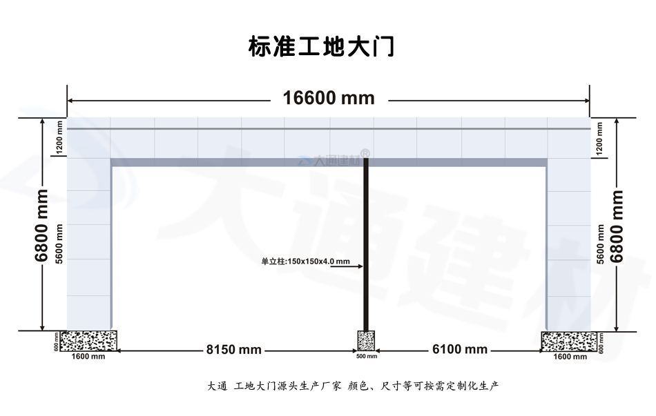 2026深圳新標(biāo)準(zhǔn)工地大門-大門尺寸顏色等可按需定制